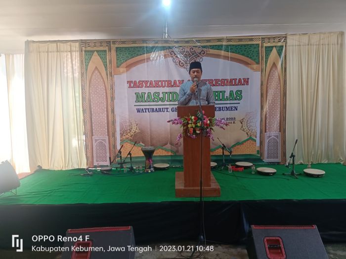 Tasyakuran dan peresmian Masjid Al ikhlas Dukuh Watubarut Desa Gemeksekti kecamatan kebumen kabupaten kebumen  01