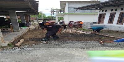 Kerja Bakti perbaikan Rabat beton warga RT 06  RW 03 Dukuh Sumelang Desa Gemeksekti