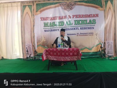 Tasyakuran dan peresmian Masjid Al ikhlas Dukuh Watubarut Desa Gemeksekti kecamatan kebumen kabupaten kebumen 